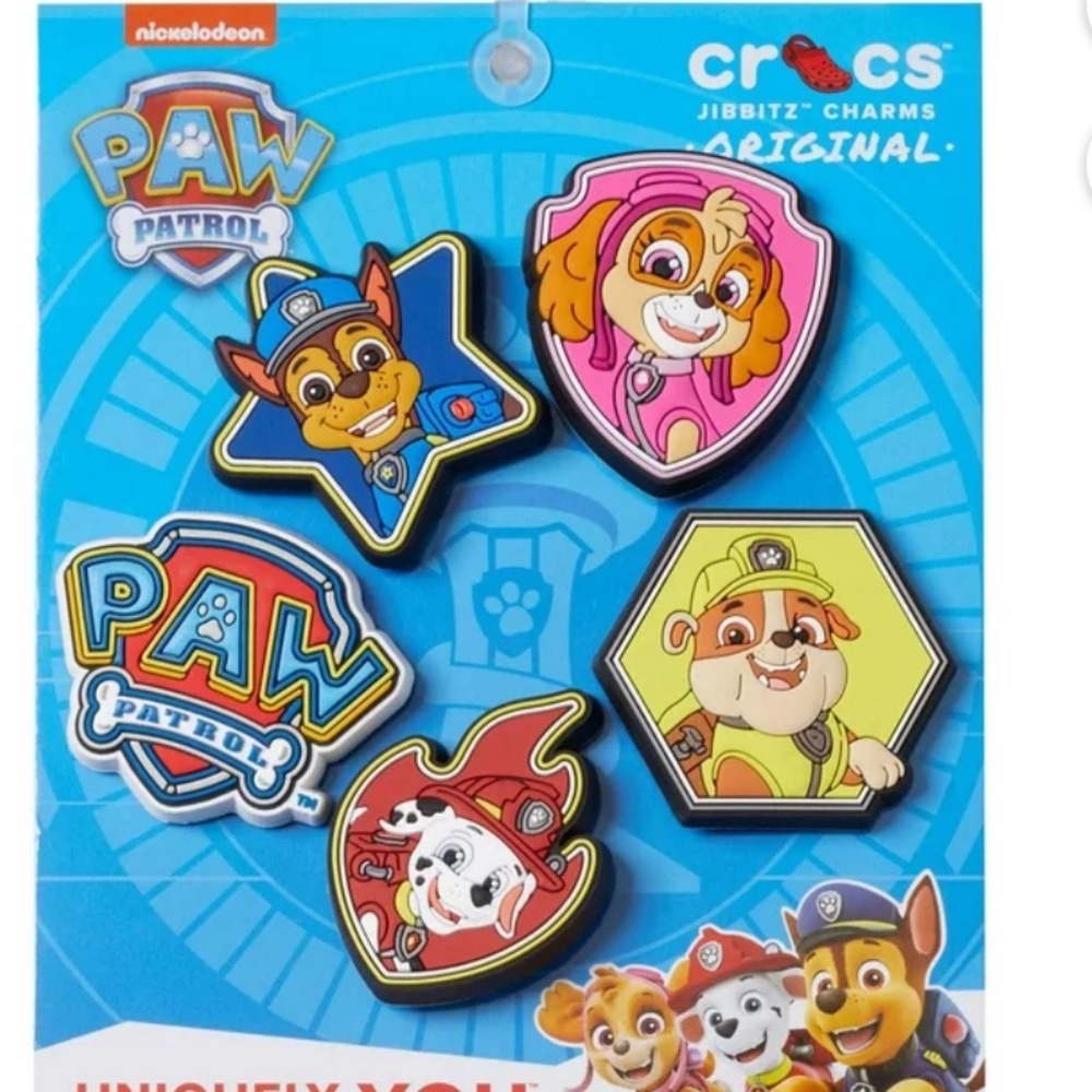 Crocs Jibbitz Paw Patrol Shoe Charms, 5 Pack